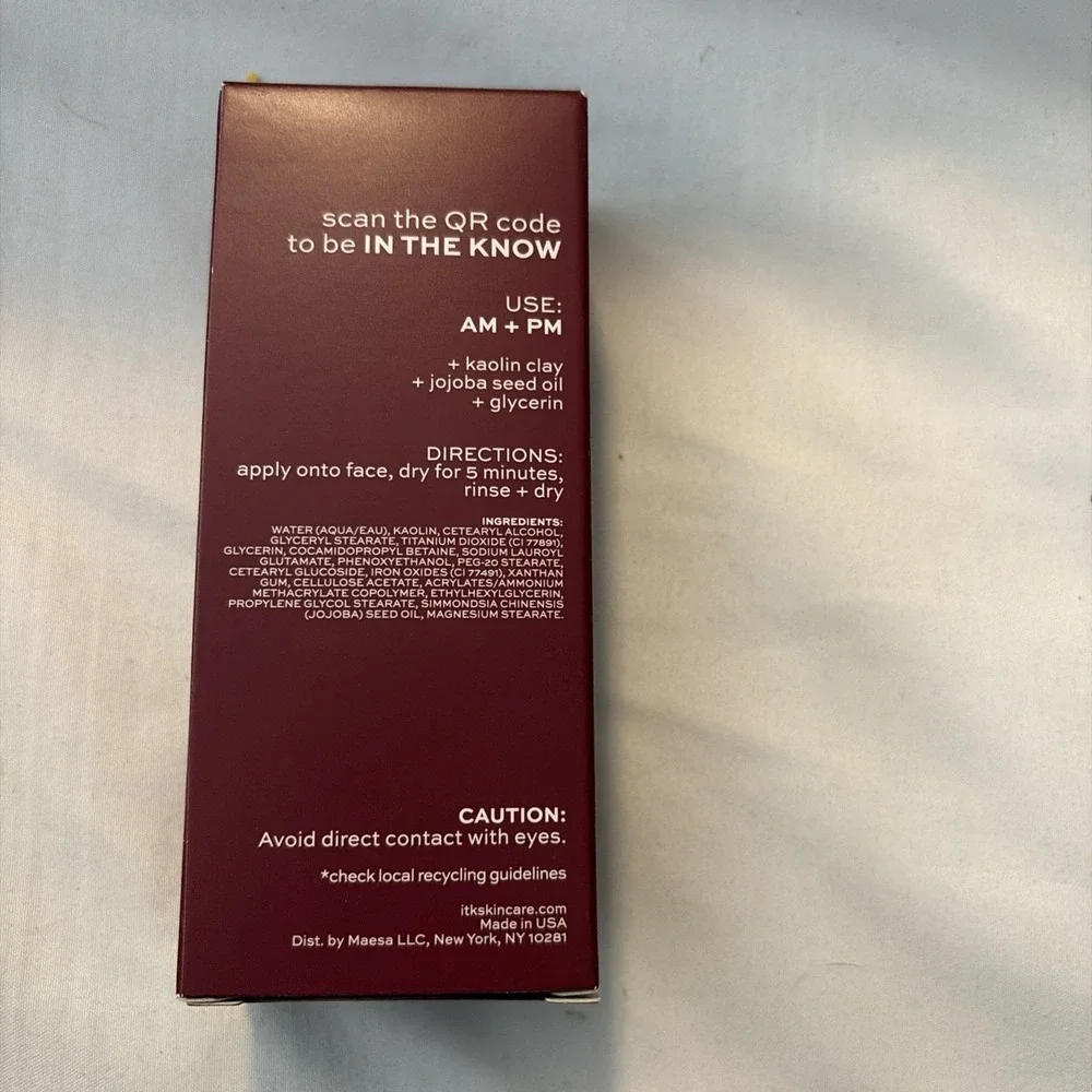 itk‎ Clay Color Changing Mask 2 fl oz 60 mL Pore Tightening Vegan Skincare NIB